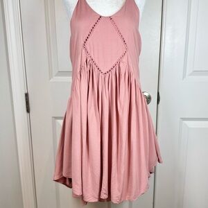 Romeo Juliet Couture Boho Babydoll Trapeze Festival Dress Pink Medium Flowy